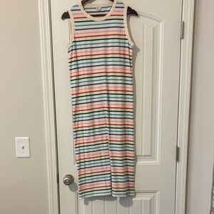 Kule Colorful Striped Sleeveless Dress